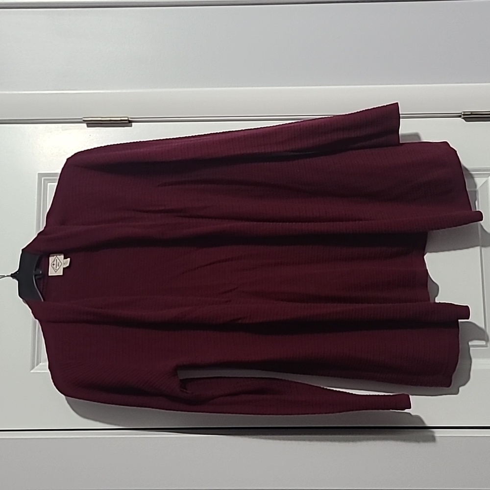 Womens st. John's bay burgundy cardigan sweater